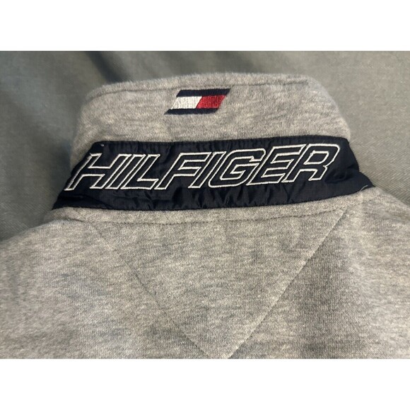 VTG Men’s Tommy Hilfiger Athletics GRAY 1/4 Zip Long Sleeve Sweatshirt Sz S - Picture 6 of 8